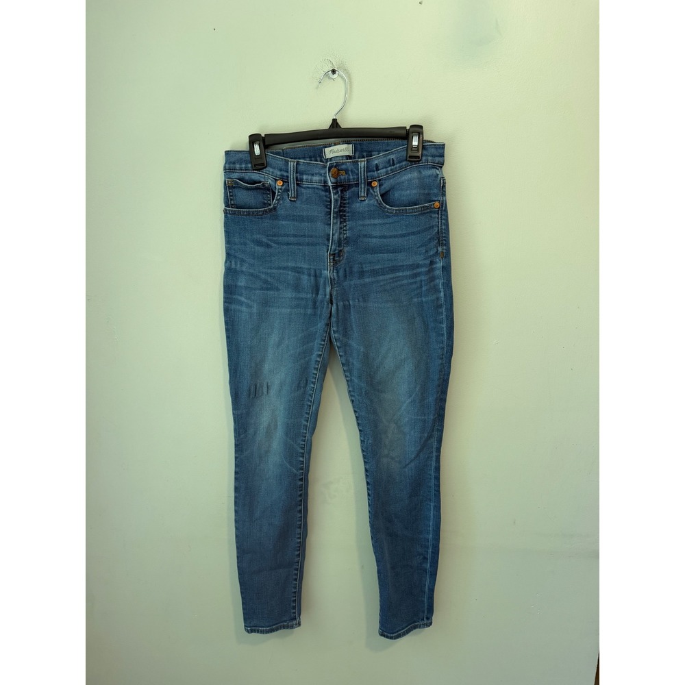 Madewell High Rise Skinny Jeans Medium Wash Blue Denim Stretch Pants